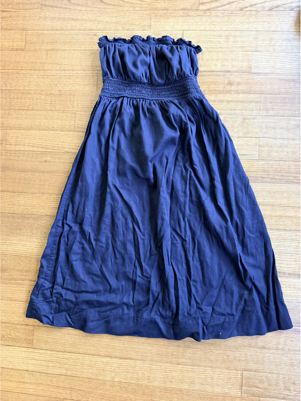 GUC Black Free People Strapless Rusched A-line dress size 6 or S/M